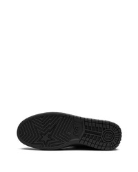 schwarze Leder niedrige Sneakers von A Bathing Ape
