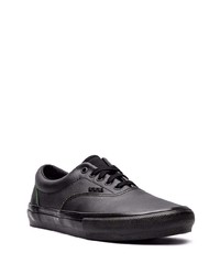 schwarze Leder niedrige Sneakers von Vans