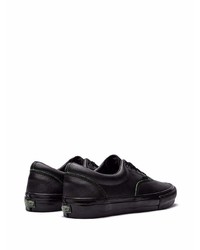 schwarze Leder niedrige Sneakers von Vans