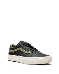 schwarze Leder niedrige Sneakers von Vans