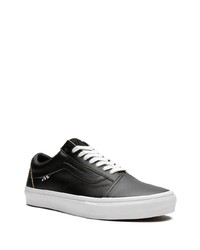 schwarze Leder niedrige Sneakers von Vans