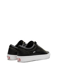 schwarze Leder niedrige Sneakers von Vans