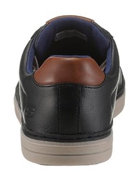 schwarze Leder niedrige Sneakers von Skechers