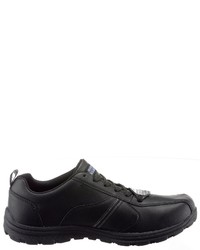 schwarze Leder niedrige Sneakers von Skechers