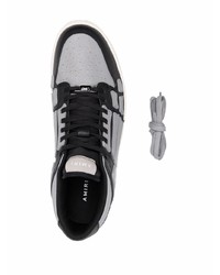 schwarze Leder niedrige Sneakers von Amiri