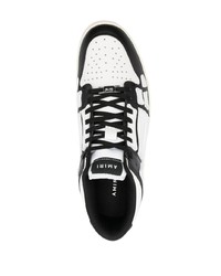 schwarze Leder niedrige Sneakers von Amiri