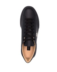 schwarze Leder niedrige Sneakers von Philipp Plein