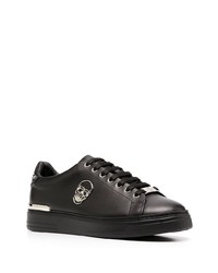 schwarze Leder niedrige Sneakers von Philipp Plein