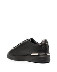 schwarze Leder niedrige Sneakers von Philipp Plein