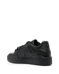 schwarze Leder niedrige Sneakers von Puma