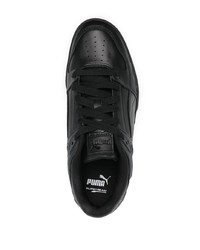 schwarze Leder niedrige Sneakers von Puma