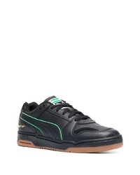 schwarze Leder niedrige Sneakers von Puma