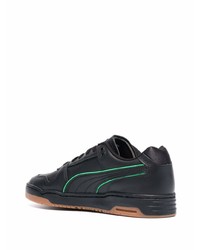 schwarze Leder niedrige Sneakers von Puma