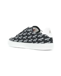 schwarze Leder niedrige Sneakers von Philipp Plein