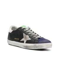 schwarze Leder niedrige Sneakers von Golden Goose Deluxe Brand