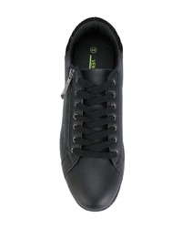 schwarze Leder niedrige Sneakers von Versace Jeans