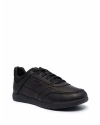 schwarze Leder niedrige Sneakers von Geox