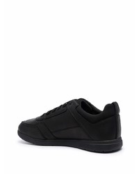 schwarze Leder niedrige Sneakers von Geox