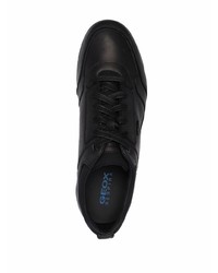 schwarze Leder niedrige Sneakers von Geox