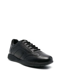 schwarze Leder niedrige Sneakers von Geox