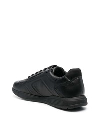 schwarze Leder niedrige Sneakers von Geox