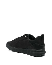 schwarze Leder niedrige Sneakers von Geox