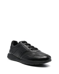 schwarze Leder niedrige Sneakers von Geox