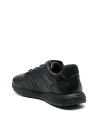 schwarze Leder niedrige Sneakers von Geox