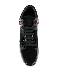 schwarze Leder niedrige Sneakers von Royaums