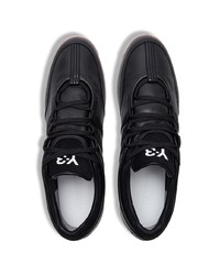 schwarze Leder niedrige Sneakers von Y-3