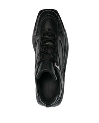 schwarze Leder niedrige Sneakers von 1017 Alyx 9Sm