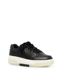 schwarze Leder niedrige Sneakers von Amiri