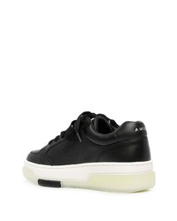 schwarze Leder niedrige Sneakers von Amiri