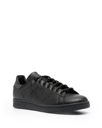 schwarze Leder niedrige Sneakers von Adidas By Pharrell Williams