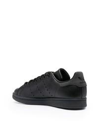 schwarze Leder niedrige Sneakers von Adidas By Pharrell Williams