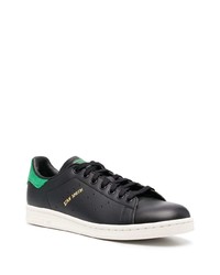 schwarze Leder niedrige Sneakers von adidas