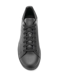 schwarze Leder niedrige Sneakers von adidas