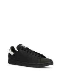 schwarze Leder niedrige Sneakers von adidas