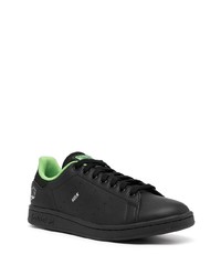 schwarze Leder niedrige Sneakers von adidas