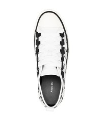 schwarze Leder niedrige Sneakers von Amiri