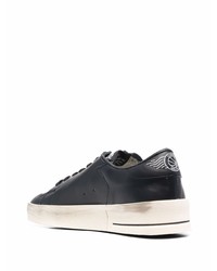 schwarze Leder niedrige Sneakers von Golden Goose