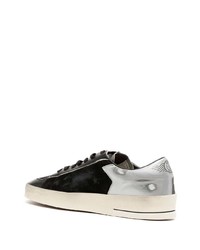 schwarze Leder niedrige Sneakers von Golden Goose