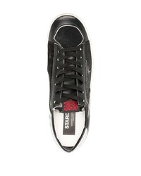 schwarze Leder niedrige Sneakers von Golden Goose