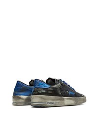 schwarze Leder niedrige Sneakers von Golden Goose