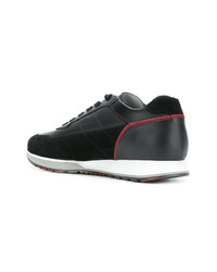 schwarze Leder niedrige Sneakers von Hogan