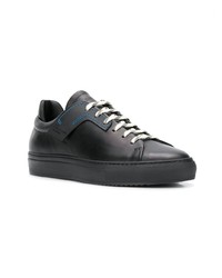 schwarze Leder niedrige Sneakers von Oamc