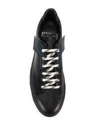 schwarze Leder niedrige Sneakers von Oamc