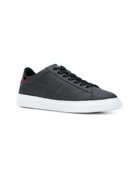 schwarze Leder niedrige Sneakers von Hogan