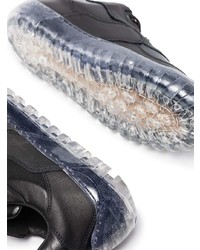 schwarze Leder niedrige Sneakers von A-Cold-Wall*