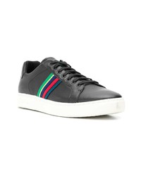 schwarze Leder niedrige Sneakers von Ps By Paul Smith